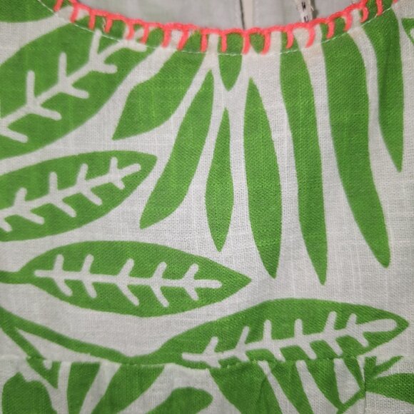 Uncle Frank green white floral dress size medium cottagecore dainty - Picture 3 of 6